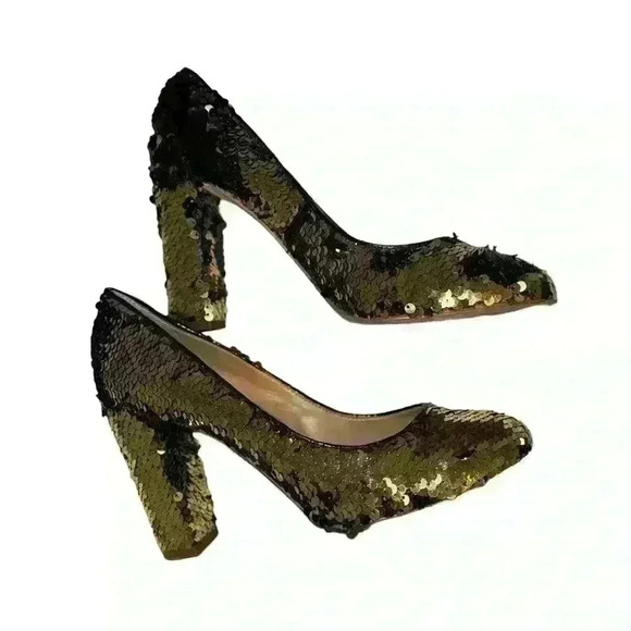 J Crew women’s sequin‎ color changing heels size 7 - Picture 5 of 7